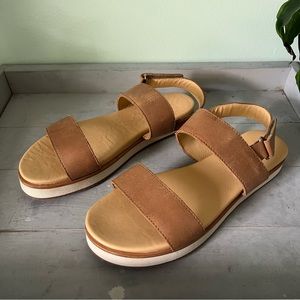 Nisolo Go-To Flatform Sandal in Almond